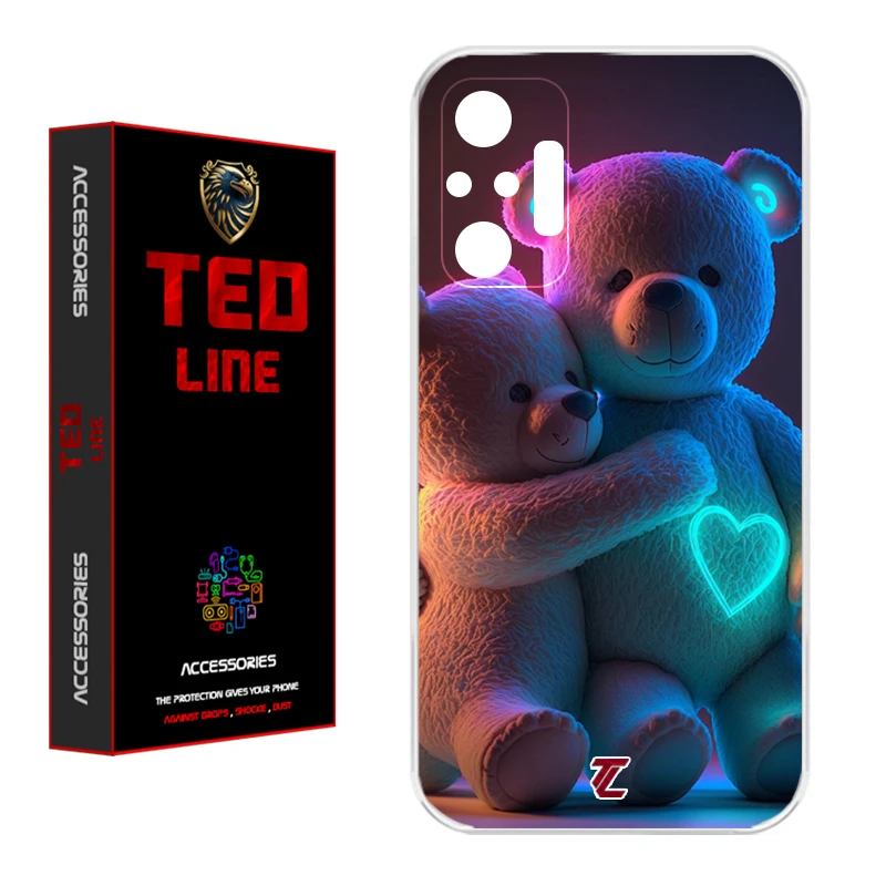 کاور تد لاین طرح خرس عاشق کد 1112 مناسب برای گوشی موبایل شیائومی Redmi Note 10 Pro / Note 10 Pro Max