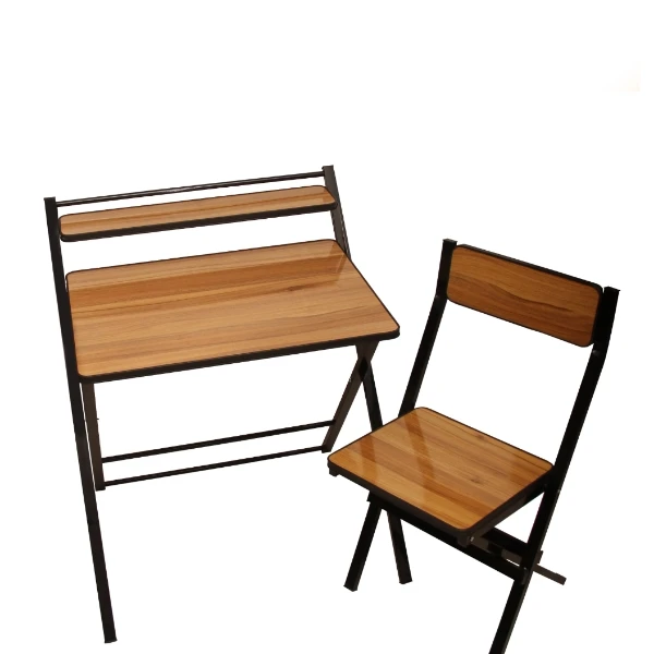 میز تحریر و صندلی مشتاق مدل تاشو دانشجویی کد ۲