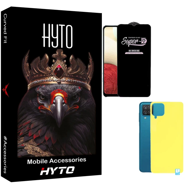 محافظ صفحه نمایش هیتو مدل SuperD Touch مناسب برای گوشی موبایل  سامسونگ Galaxy a12 به همراه محافظ پشت گوشی