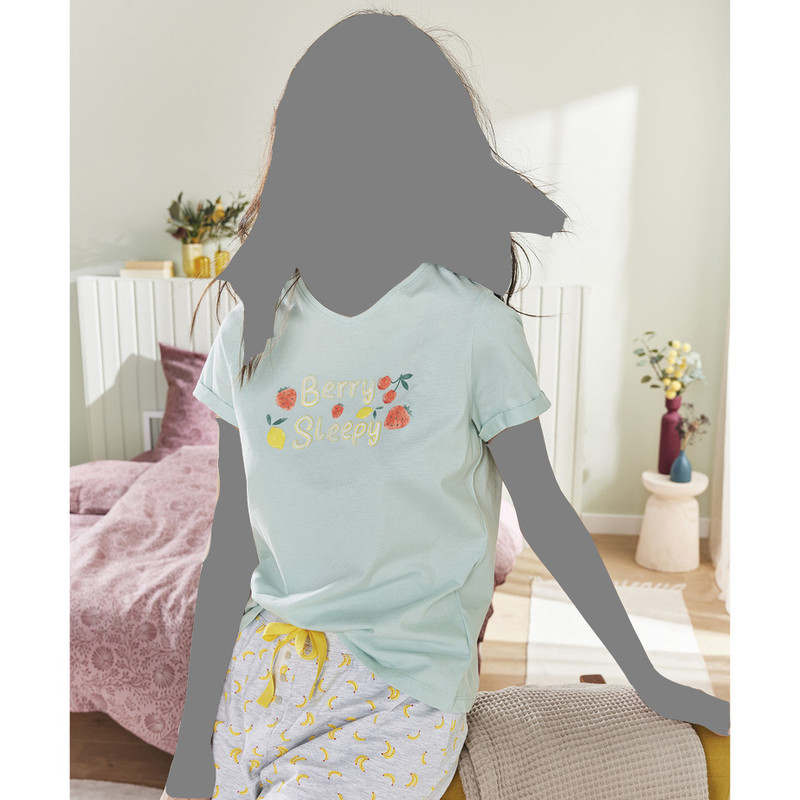 تی شرت آستین کوتاه زنانه اسمارا مدل El MiKo Berry Sleepy