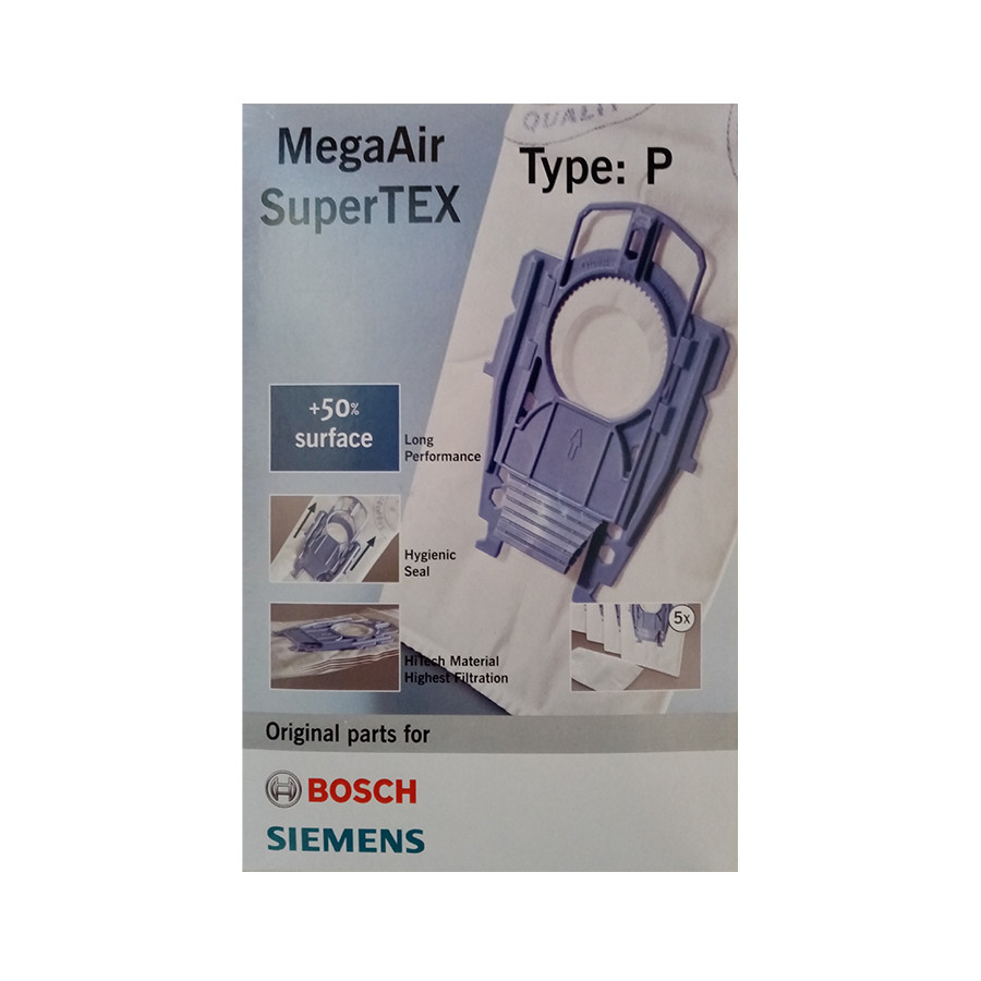 پاکت جاروبرقی مگاایر مدل سوپرتکس مناسب برای جاروبرقی بوش بسته 5 عددی