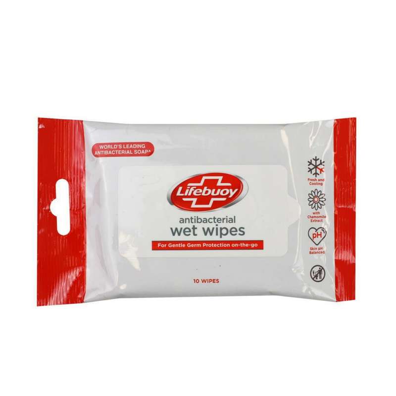 دستمال مرطوب لایف بوی مدل آنتی باکتریال بسته 10 عددی دستمال مرطوب لایف بوی مدل آنتی باکتریال بسته 10 عددی