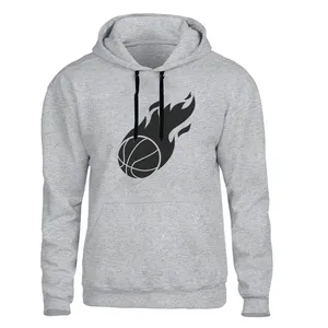 هودی مردانه مدل بسکتبال کد B506 رنگ طوسی