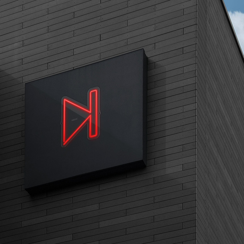 چراغ دیواری نئون دیزاین طرح Next_RD