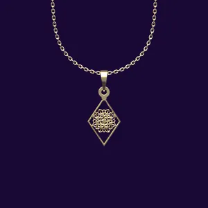 گردنبند طلا 18 عیار زنانه مدوپد مدل هندسی کد DD2-1-1124