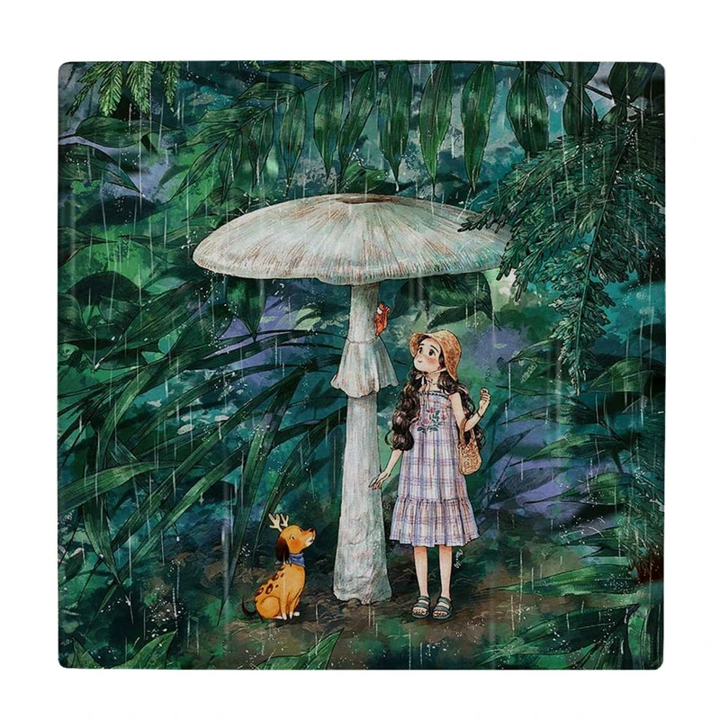 زیر لیوانی  مدل دختر و سگ و قارچ کد    6421761_5975