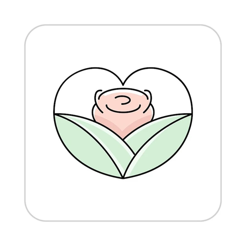 زیر لیوانی کاکتی طرح عاشقانه مدل mp38933