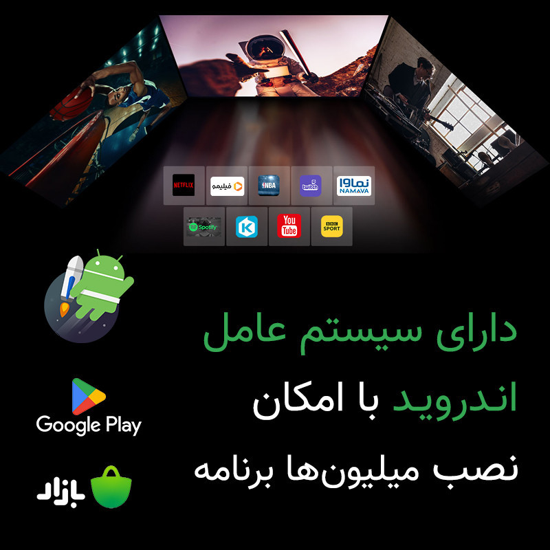 ویدئو پروژکتور النز مدل SD500 SMART PROJECTOR بهمراه پرده نمایش