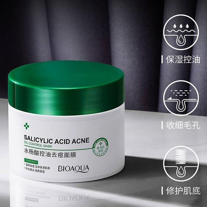 ماسک صورت بایو آکوا مدل SALICYLIC ACID ACNE وزن 120 گرم