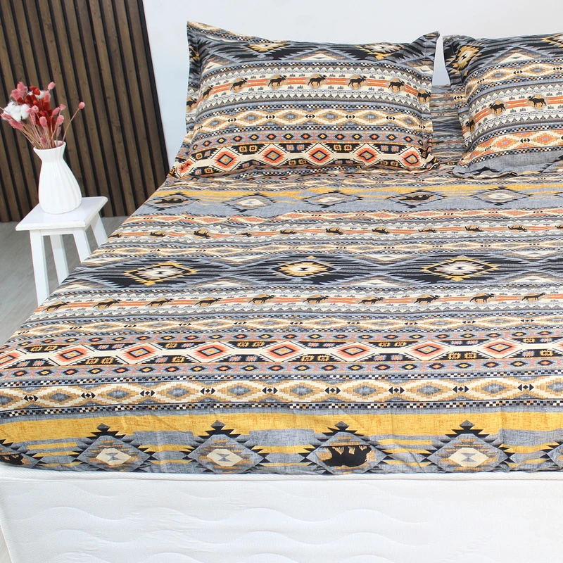 سرویس ملحفه بومرنگ مدل Ashayer-90 یکنفره 2 تکه