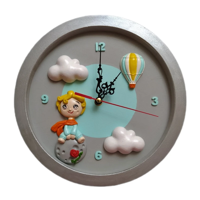 ساعت دیواری چوبی مدل شازده کوچولو