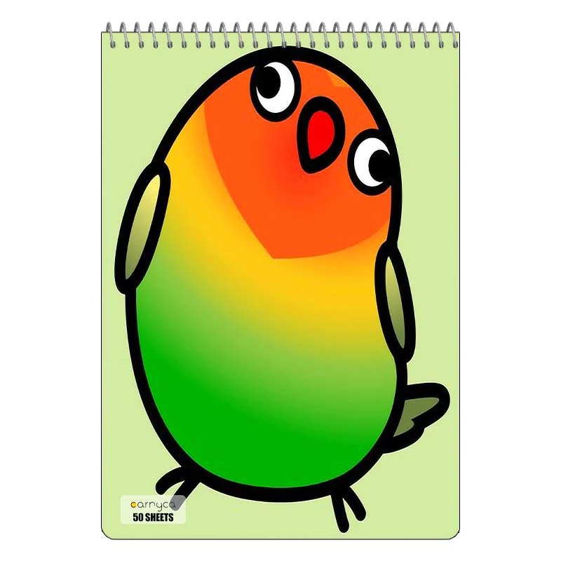 دفتر نقاشی 50 برگ سیمی کارنیکا طرح طوطی Parrot کد 52291