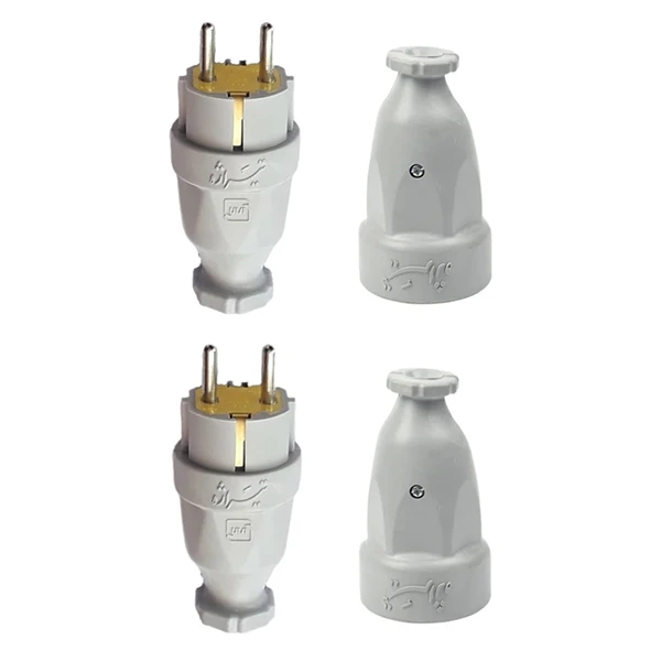 دوشاخه و مادگی برق تیراژه مدل s31 بسته 4 عددی