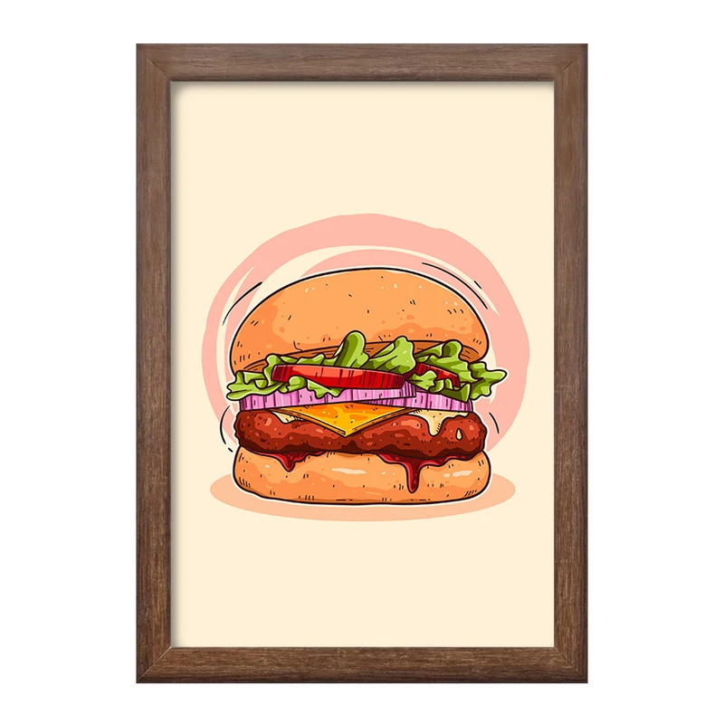 تابلو خندالو طرح فست فود (Fast Food) کد 36565