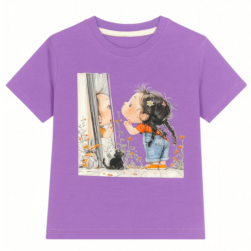 تی‌شرت آستین کوتاه دخترانه مدل D19