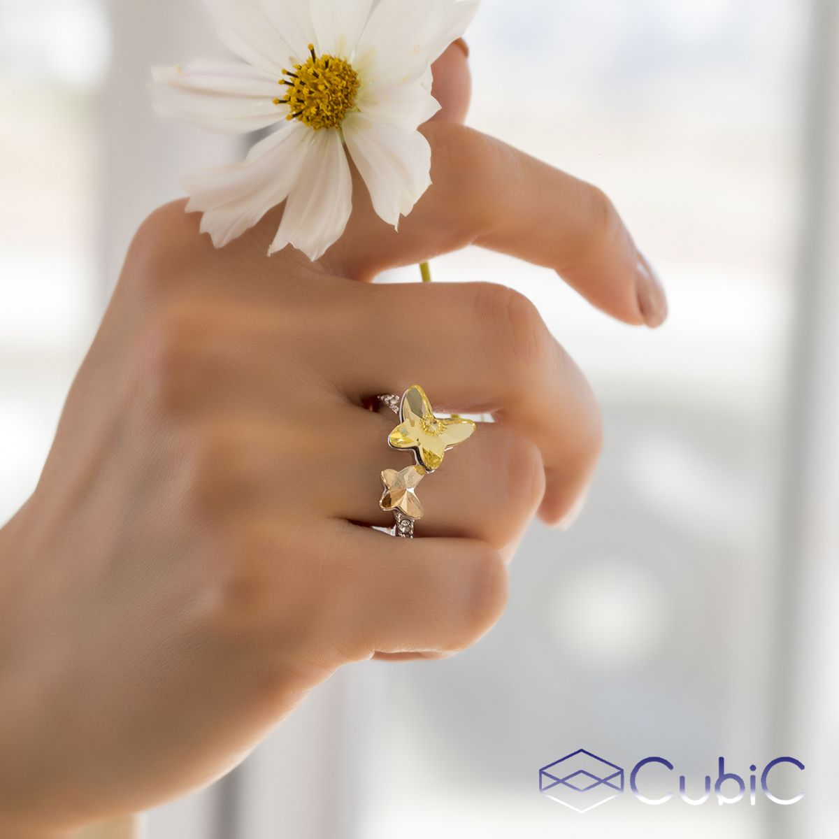 انگشتر زنانه کوبیک مدل QR-13926 -  - 2