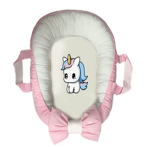 سرویس خواب سه تکه نوزاد ناریکو مدل گارد محافظ دار طرح تک شاخ کد 0222