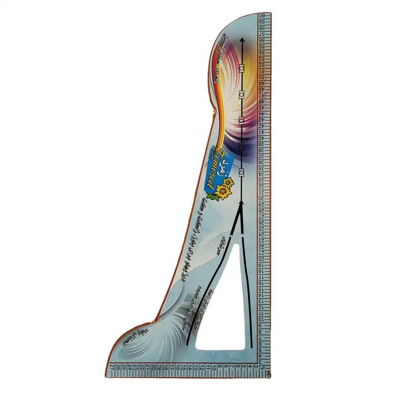 خط کش خیاطی زمرد مدل گونیا جزوه نویسی کد 02 مجموعه 2 عددی