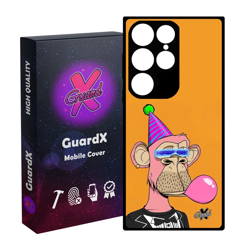 کاور گارد ایکس طرح میمون مدل Glass10433 مناسب برای گوشی موبایل سامسونگ Galaxy S24 Ultra