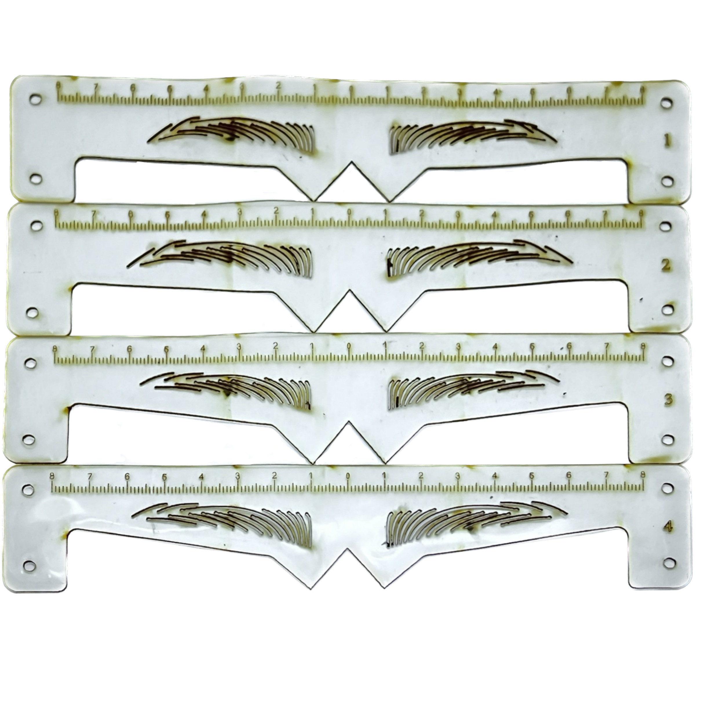 شابلون ابرو مدل  هاشور ژله ای مجموعه 4 عددی