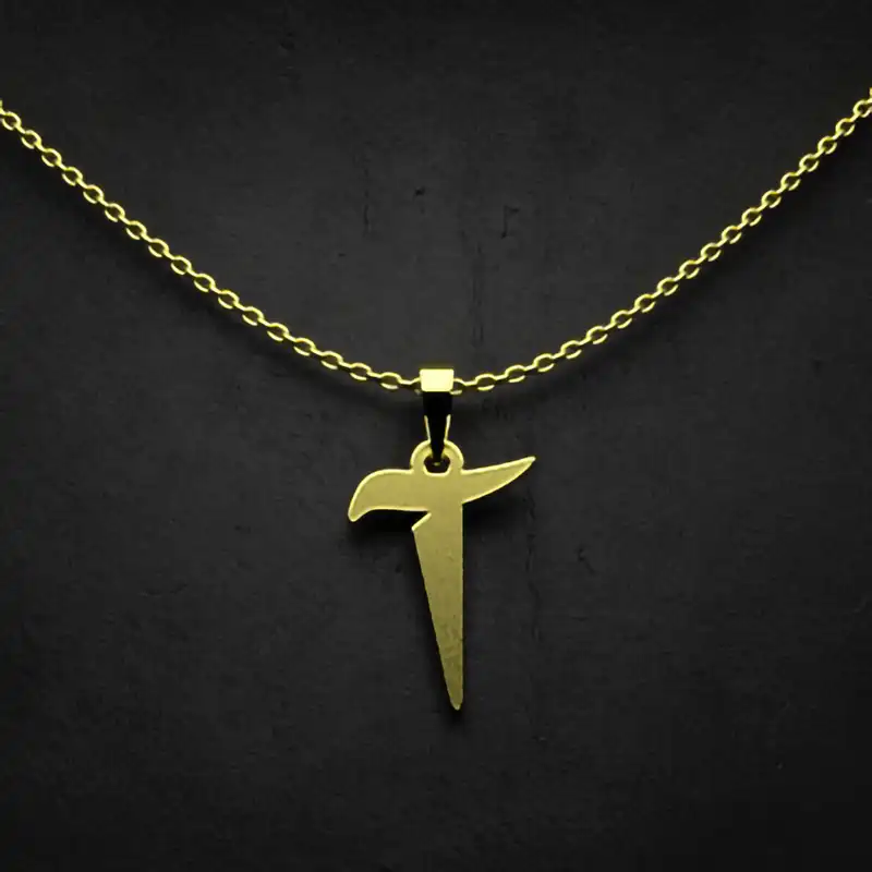 گردنبند طلا 18 عیار زنانه مدوپد مدل حرف آ کد I3-1-1289