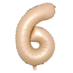 بادکنک فویلی مسترتم طرح عدد 6 نیو پلاس