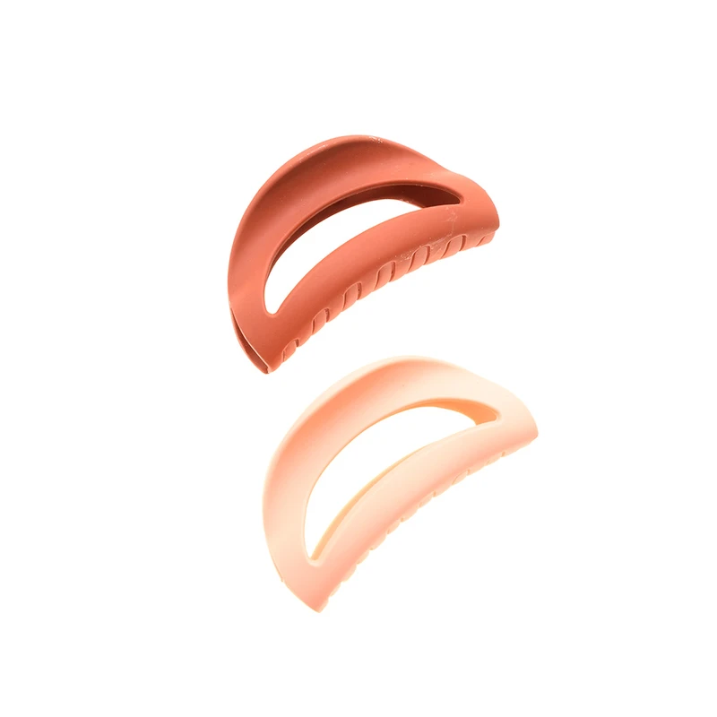 کلیپس مو زنانه مدل شمعی هلالی مات کد 106 بسته 2 عددی