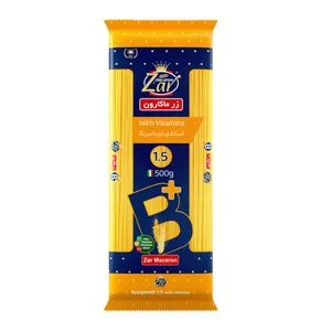 اسپاگتی قطر 1.5 حاوی ویتامین B زر ماکارون مقدار 500 گرم