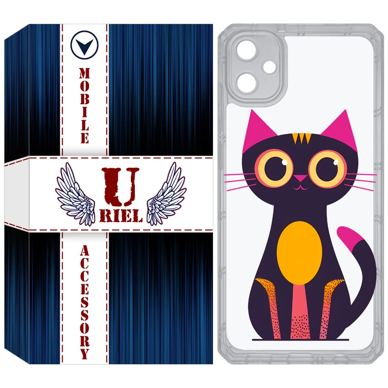 کاور یوریل مدل Clear کد 46 طرح گربه مناسب برای گوشی موبایل سامسونگ Galaxy A05