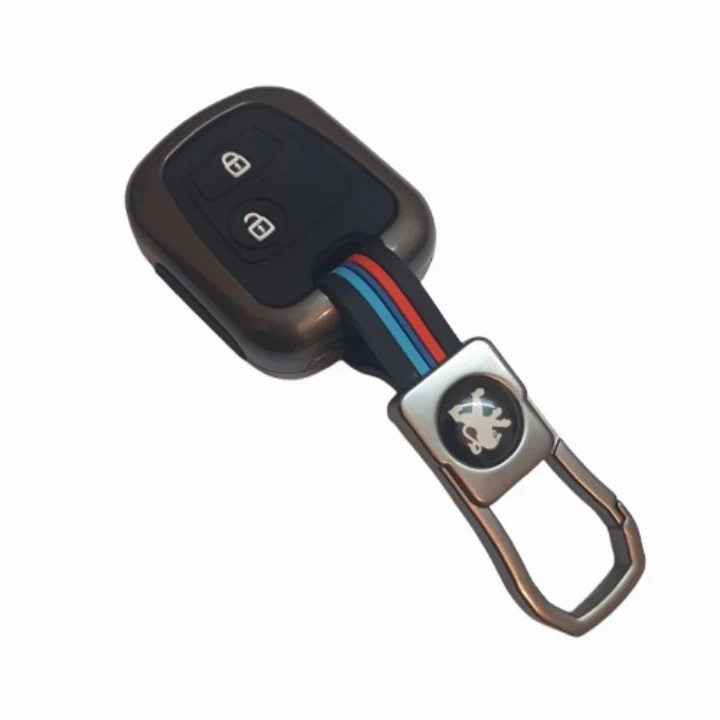 کاور سوییچ و ریموت خودرو دیاموند شاپینگ مدل DS-206-peugeot-metal-logo مناسب برای پژو 207