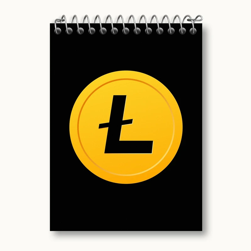 دفتر یادداشت 50 برگ خندالو مدل ارز دیجیتال لایت کوین کد 10905