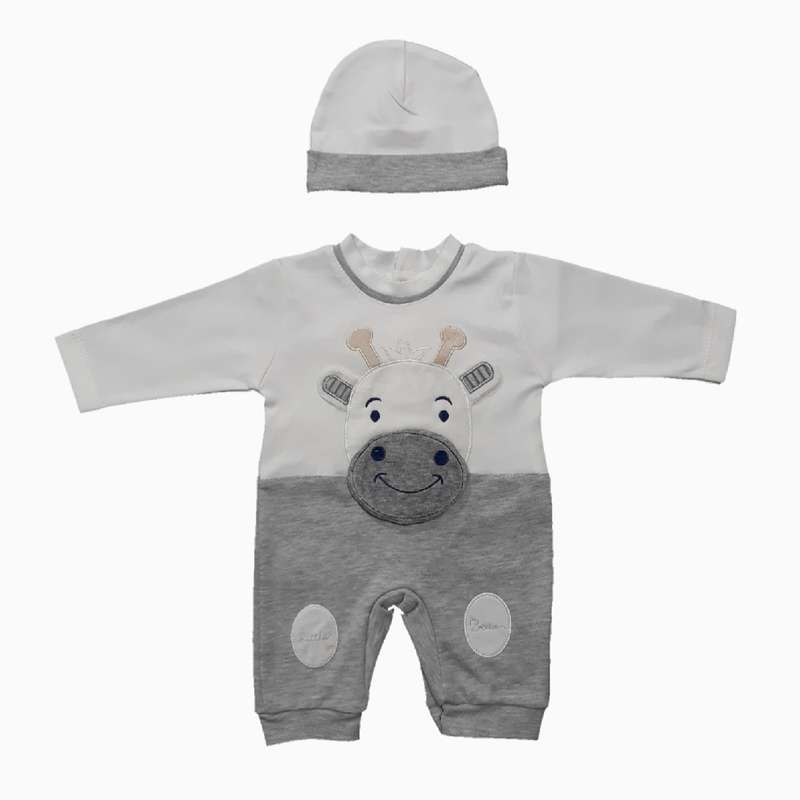 ست سرهمی و کلاه نوزادی مدل 005