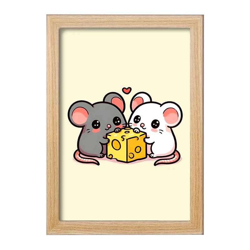 تابلو خندالو مدل موش های بامزه کد F7585