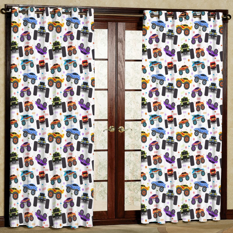   پرده مدل ماشین مسابقه ای هازان پانچی کد 4888 سایز 140x200 سانتی متر