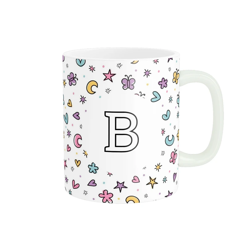 ماگ پاد آفرین مدل اسم شخصی فانتزی طرح اول اسم حرف B کد p11425