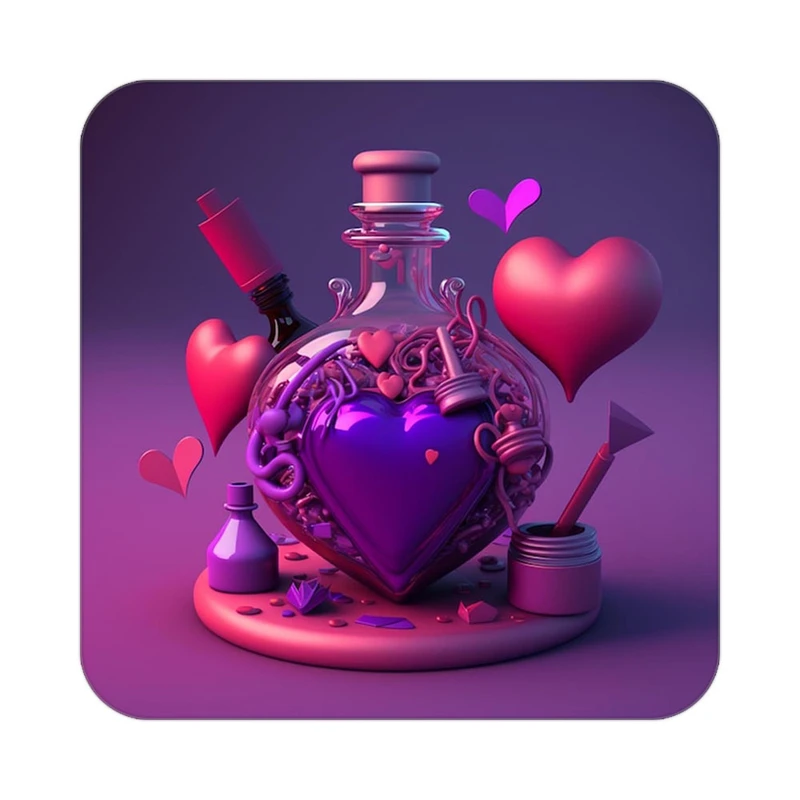 زیر لیوانی کاکتی مدل عاشقانه کد mp12431