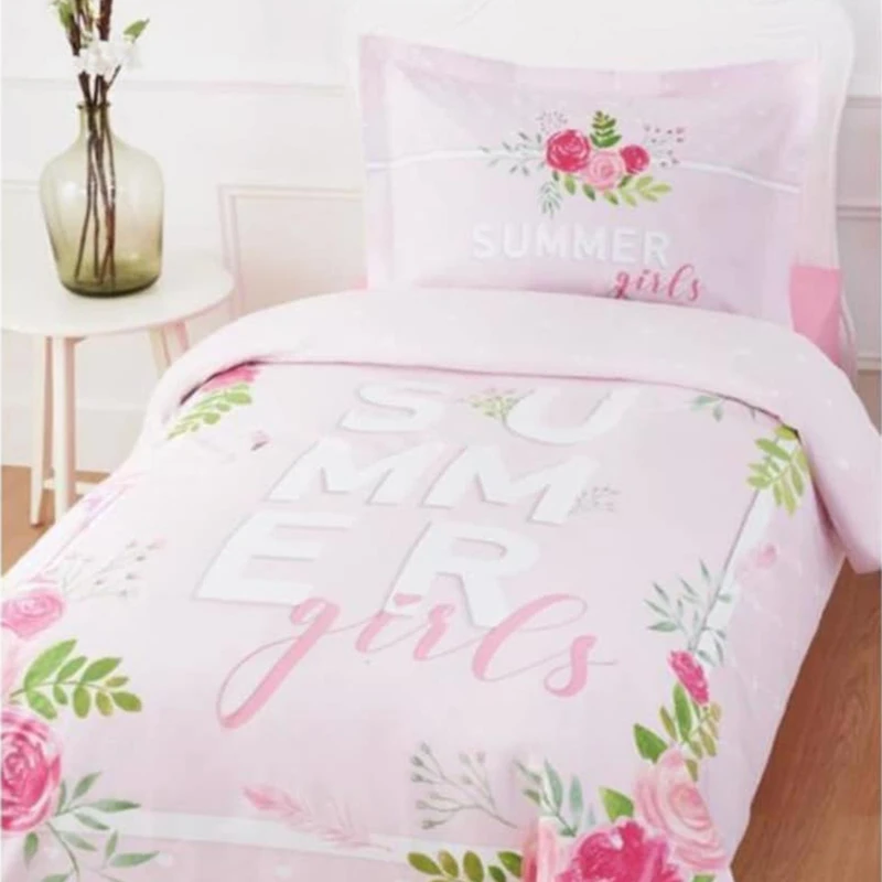 سرویس روتختی ازدیلک مدل Nevresim Takimi Summer Girls تک نفره 3 تکه