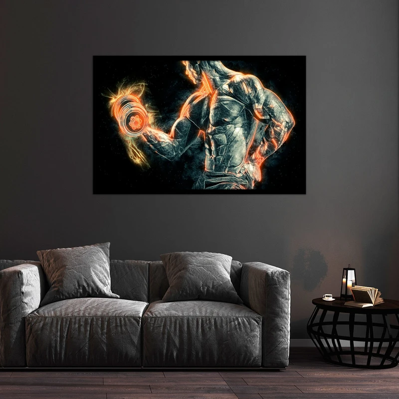 تابلو بکلیت طرح ورزشی بدنسازی و تناسب اندام مدل B-bu1285