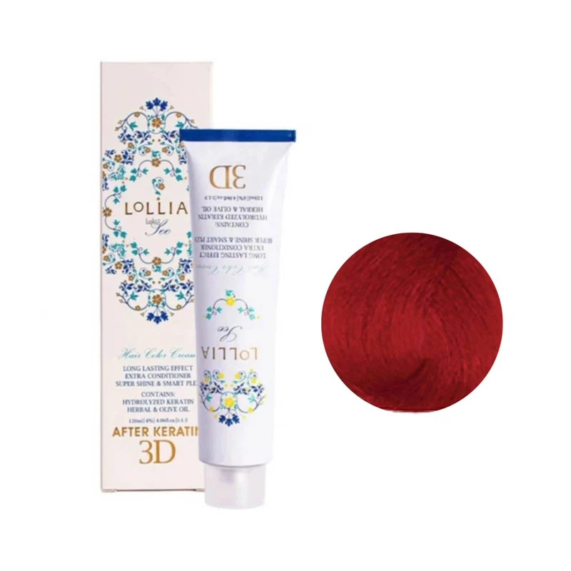 رنگ مو لولیا سی شماره 7/6 حجم 120 میلی‌لیتر رنگ قرمز آتشین