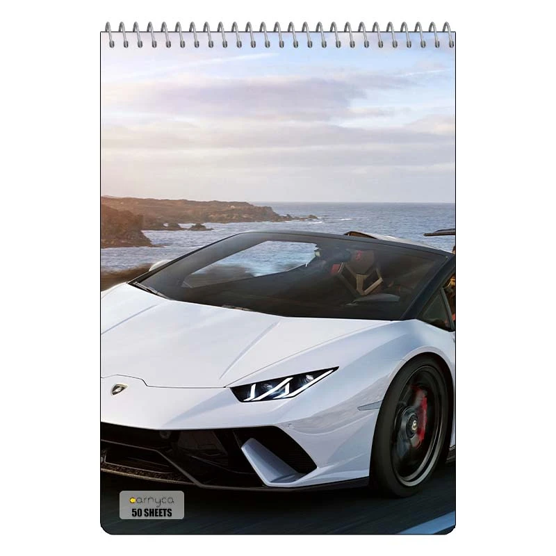 دفتر نقاشی 50 برگ سیمی کارنیکا طرح لامبورگینی هوراکان Lamborghini Huracan کد 54436