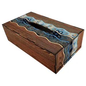 جعبه دستمال کاغذی مدل D178 طرح کاشی موزاییک