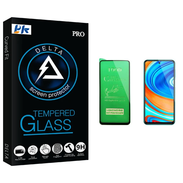 محافظ صفحه نمایش سرامیکی پی کی مدل Delta Glass مناسب برای گوشی موبایل شیائومی Redmi Note 9 Pro