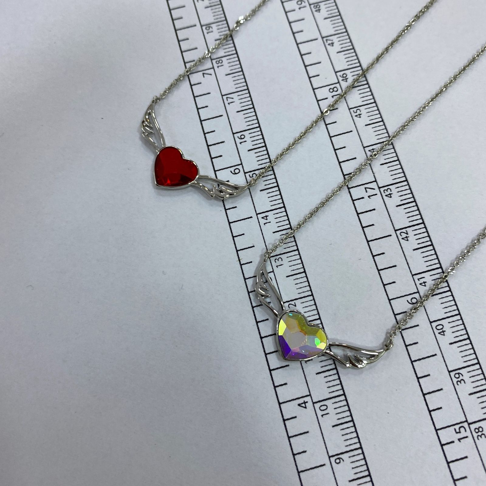 گردنبند زنانه سواروسکی مدل قلب و باله کد N3377 -  - 3