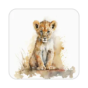 زیر لیوانی کاکتی طرح شیر مدل mp22984