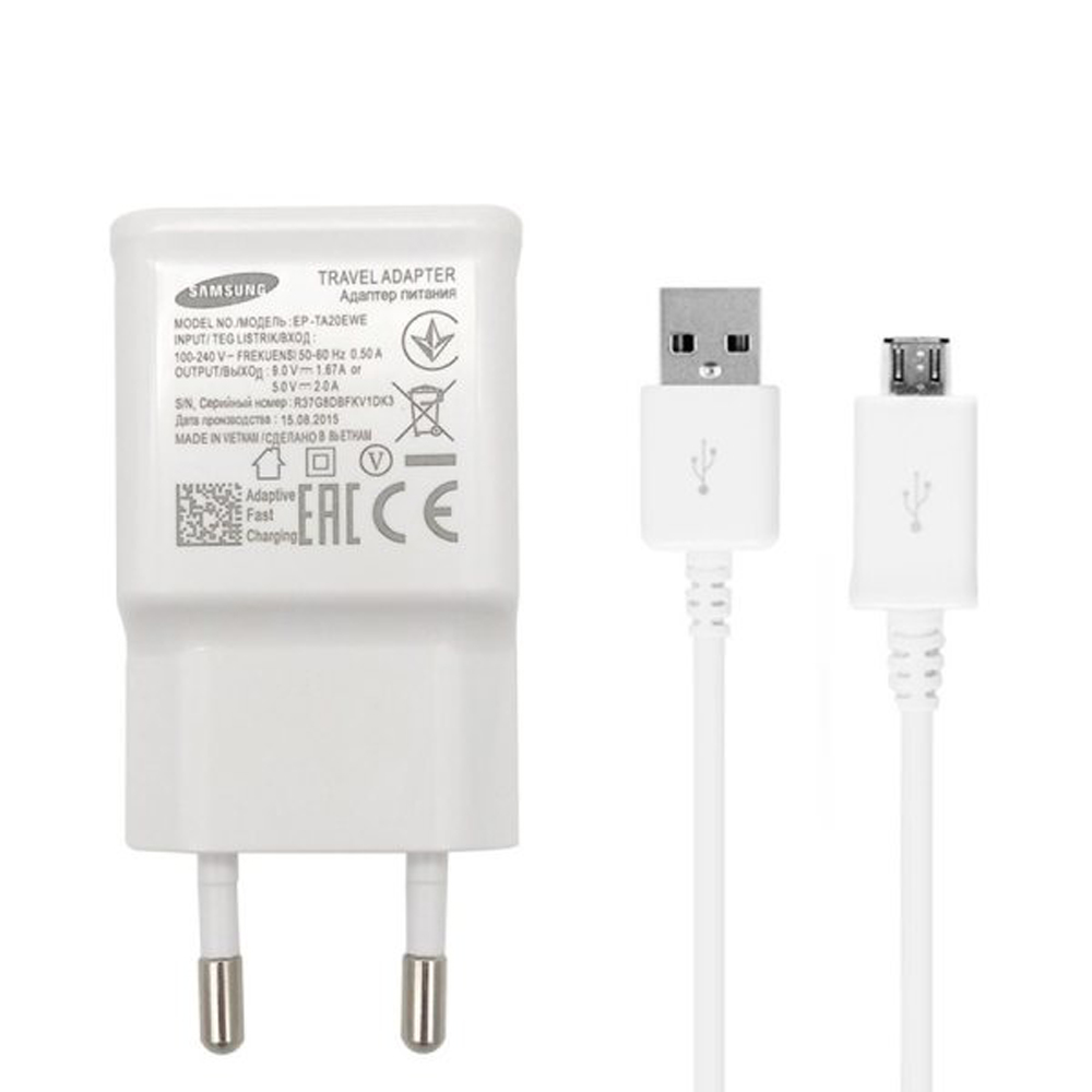  شارژر دیواری  مدل EP-TA20EWE به همراه کابل تبدیل microUSB 