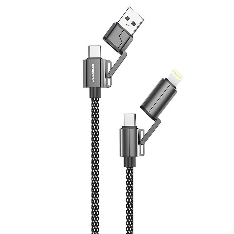 کابل تبدیل4 - in 1 آلومینیومی پرودو مدل CBL022 طول 1.2 متر