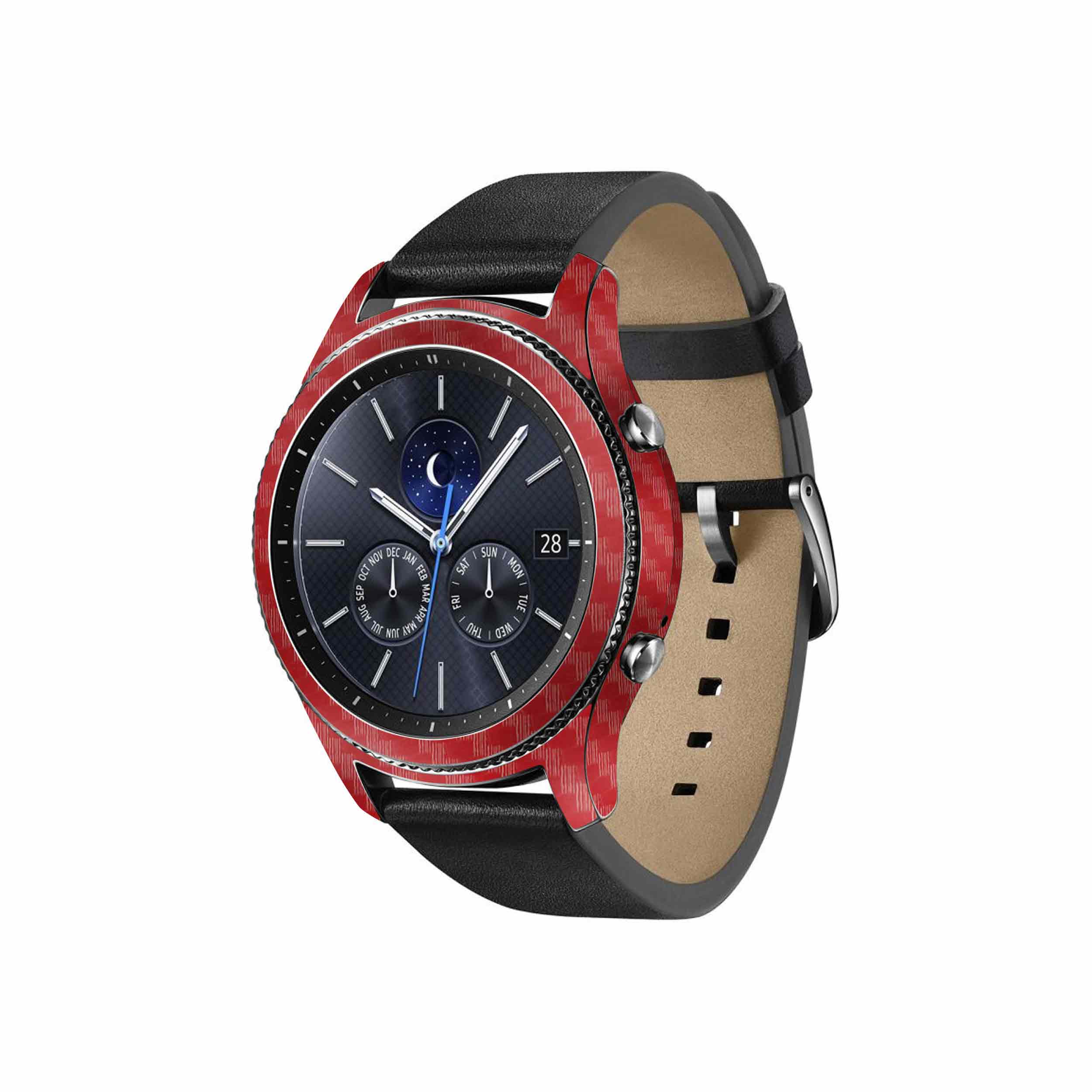 برچسب ماهوت طرح Red-Fiber مناسب برای ساعت هوشمند سامسونگ Galaxy Gear S3 Classic