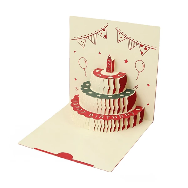 کارت پستال مدل سه بعدی طرح Happy Birthday