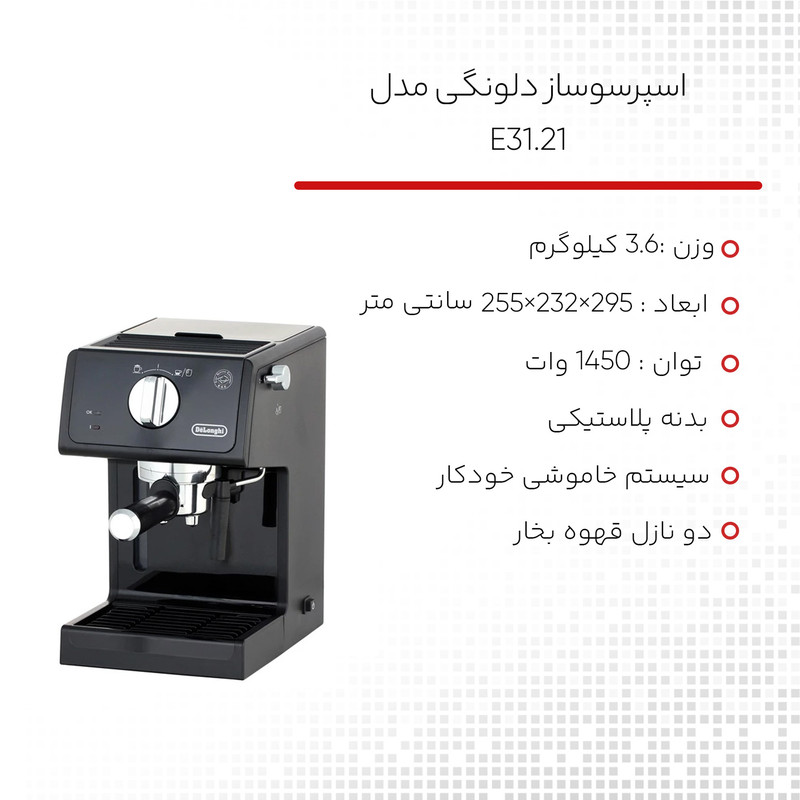 اسپرسوساز دلونگی مدل E31.21