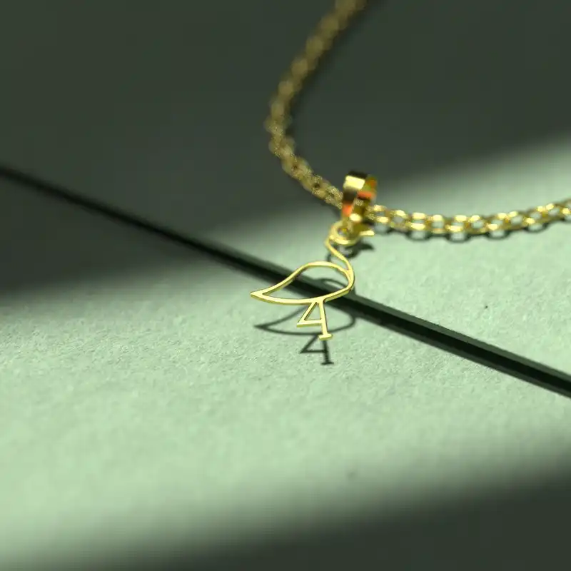 گردنبند طلا 18 عیار زنانه مدوپد مدل فلامینگو کد B3-1-1161